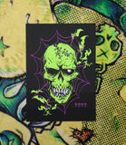 "GREEN SKULL" Screenprint