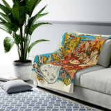 "GOOD LUCK BUNNY" Plush Blanket