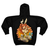 "GOOD LUCK BUNNY" Zip Up Hoodie