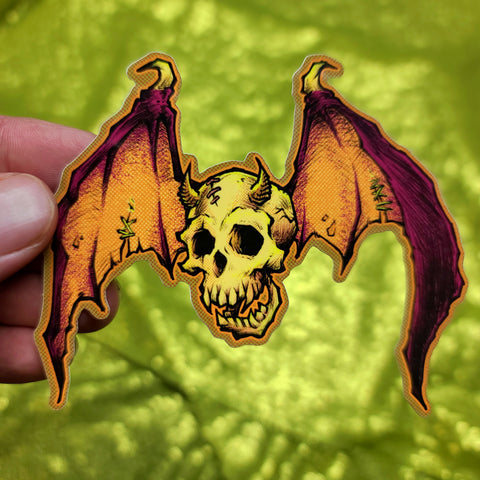 "DEMON SKULL" Vinyl Sticker