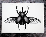"Rhino Beetle" Screenprint