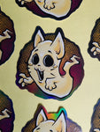 Good Kitten Ghost Sticker